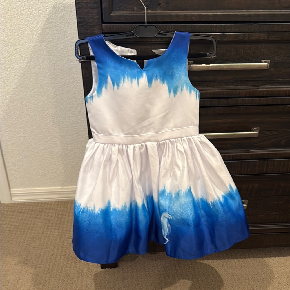 Frozen Blue and White kids Sleeveless Dress